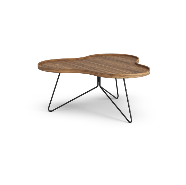 Flower mono τραπέζι Special Edition 84x90 εκ., Ύψος 39 εκ. – βαμμένο καρύδι – μαύρο βαμμένο ατσάλι Swedese