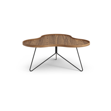 Flower mono τραπέζι Special Edition 84x90 εκ. - Ύψος 39 εκ. – βαμμένο καρύδι – μαύρο βαμμένο ατσάλι - Swedese