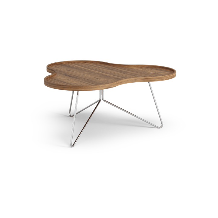 Flower mono τραπέζι Special Edition 84x90 εκ. - Ύψος 39 εκ. – βαμμένο καρύδι – επιχρωμιωμένο ατσάλι - Swedese