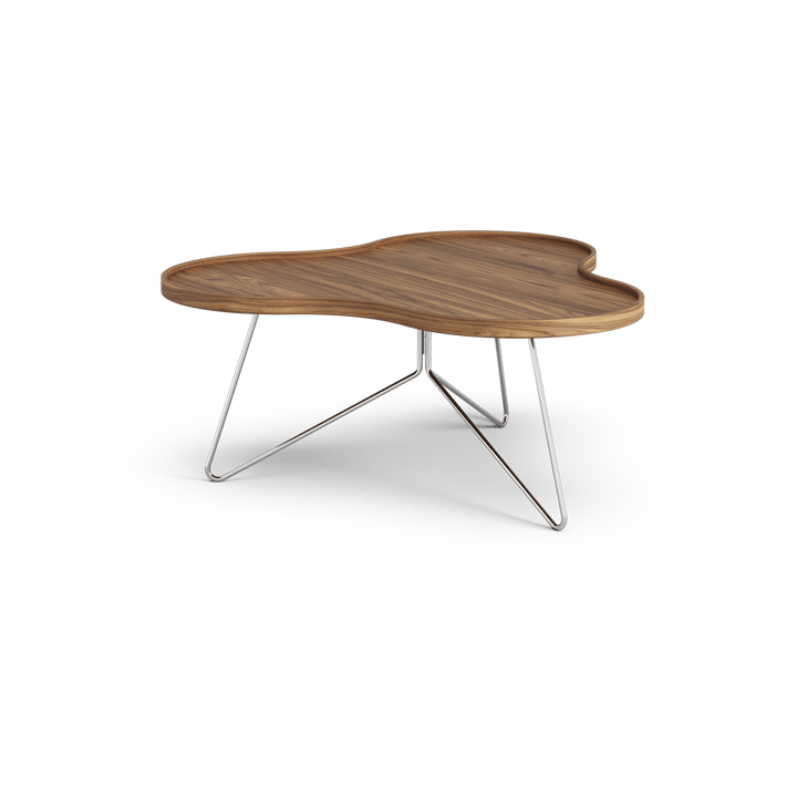 Flower mono τραπέζι Special Edition 84x90 εκ., Ύψος 39 εκ. – βαμμένο καρύδι – επιχρωμιωμένο ατσάλι Swedese