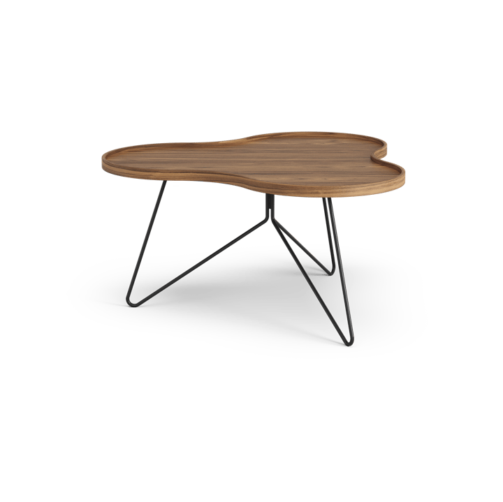 Flower mono τραπέζι Special Edition 84x90 εκ., Ύψος 45 εκ. – βαμμένο καρύδι – μαύρο βαμμένο ατσάλι Swedese