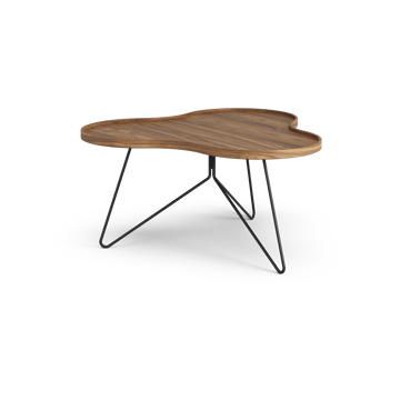 Flower mono τραπέζι Special Edition 84x90 εκ. - Ύψος 45 εκ. – βαμμένο καρύδι – μαύρο βαμμένο ατσάλι - Swedese