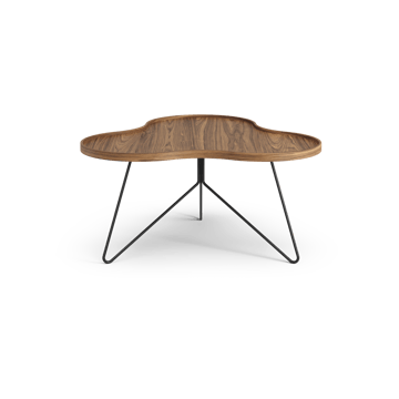 Flower mono τραπέζι Special Edition 84x90 εκ. - Ύψος 45 εκ. – βαμμένο καρύδι – μαύρο βαμμένο ατσάλι - Swedese