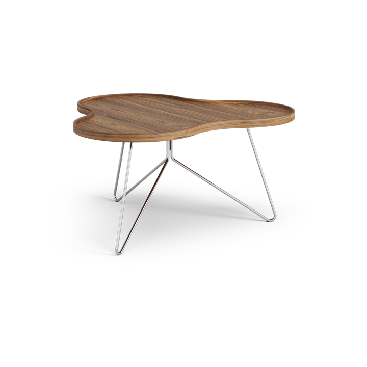 Flower mono τραπέζι Special Edition 84x90 εκ. - Ύψος 45 εκ. – βαμμένο καρύδι – επιχρωμιωμένο ατσάλι - Swedese