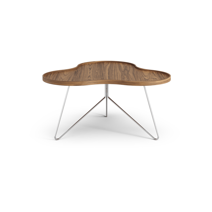 Flower mono τραπέζι Special Edition 84x90 εκ., Ύψος 45 εκ. – βαμμένο καρύδι – επιχρωμιωμένο ατσάλι Swedese