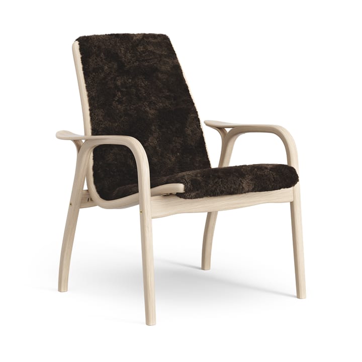 Laminett πολυθρόνα πολυθρόνα δρυς με λευκό πιγμέντο/δέρμα προβάτου - Εσπρέσσο (καφέ) - Swedese