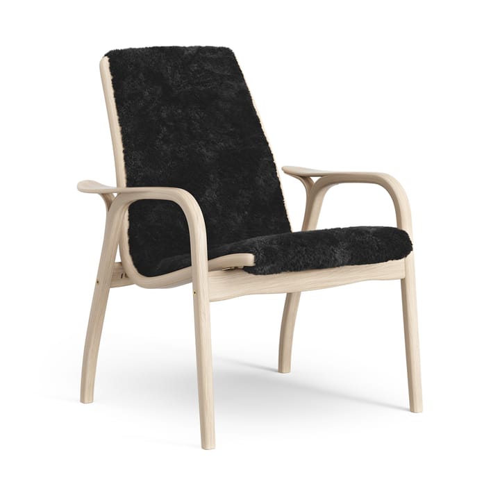 Laminett πολυθρόνα πολυθρόνα δρυς με λευκό πιγμέντο/δέρμα προβάτου - Μαύρο (μαύρο) - Swedese