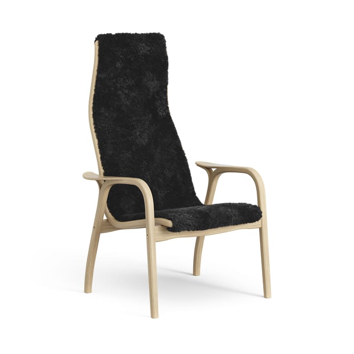 Lamini παιδική πολυθρόνα λακαρισμένη δρυς/δέρμα προβάτου - Μαύρο (μαύρο) - Swedese