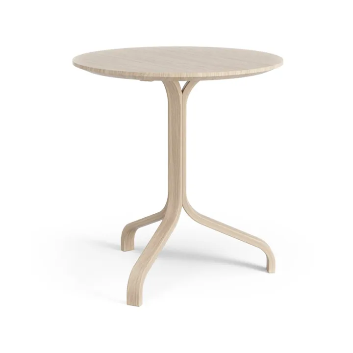 Lamino τραπέζι Ø46x49 εκ. - λευκή-πιγμέντη δρυς - Swedese