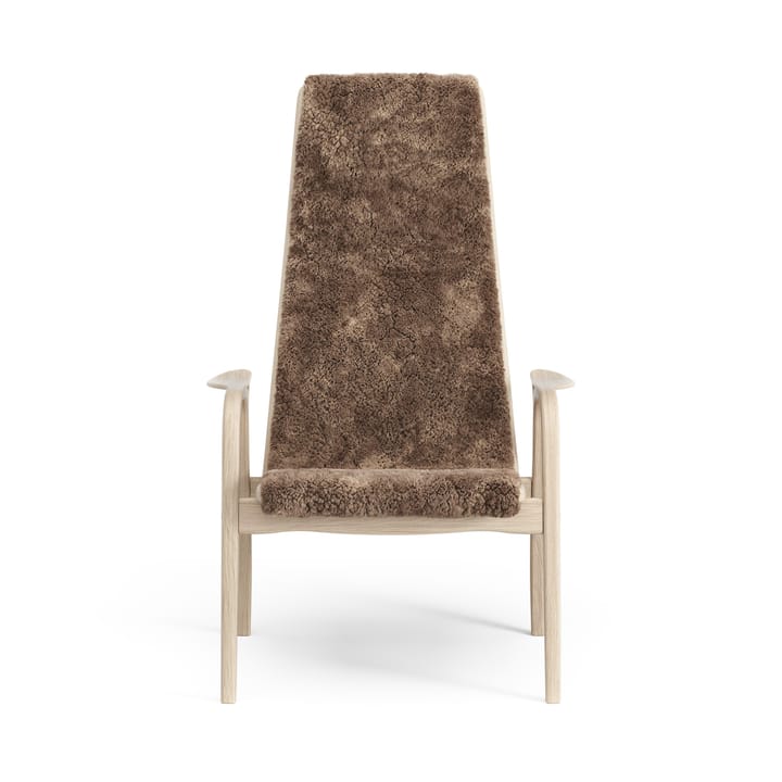 Lamino πολυθρόνα λευκή pigmented oak/sheep skin, Σαχάρα (καφέ νουγκά) Swedese