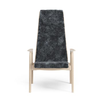 Lamino �πολυθρόνα λευκή pigmented oak/sheep skin - Κάρβουνο (σκούρο γκρι) - Swedese