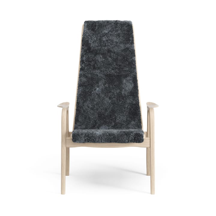 Lamino πολυθρόνα λευκή pigmented oak/sheep skin, Κάρβουνο (σκούρο γκρι) Swedese