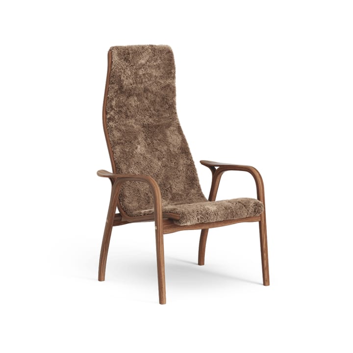 Καρέκλα με μπράτσα, Lamino - Προβιά Sahara, καρυδιά με λάκα - Swedese