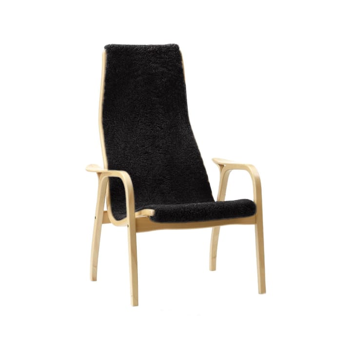 Καρέκλα με μπράτσα, Lamino - Μαύρη προβιά, οξιά, φυσική λάκα - Swedese