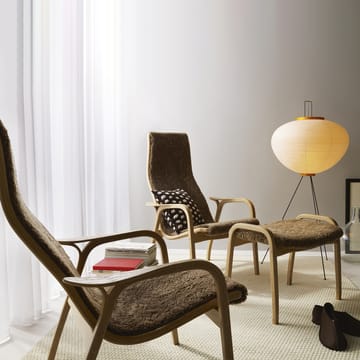 Καρέκλα με μπράτσα, Lamino - Προβιά ανθρακί, καρυδιά με λάκα - Swedese
