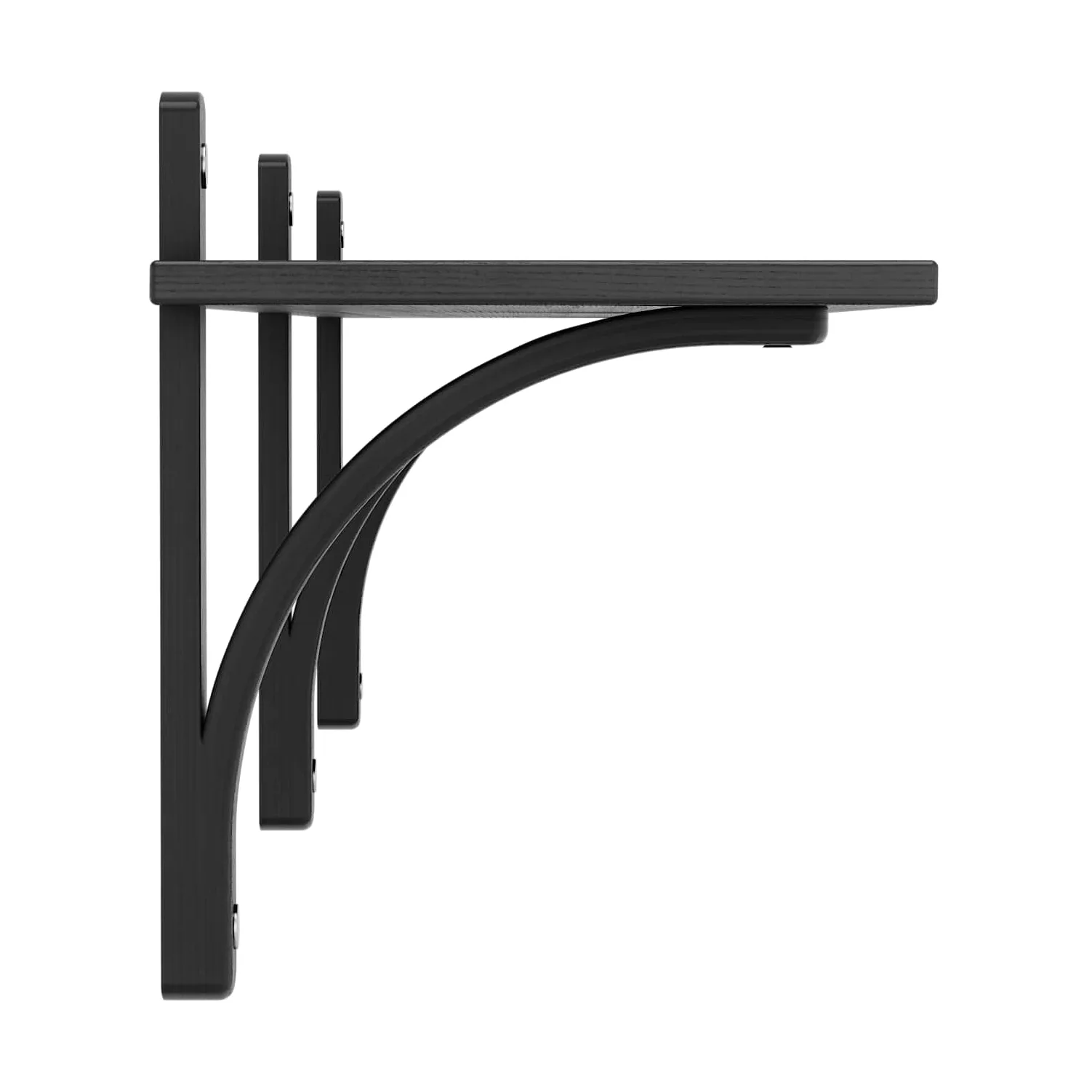 Levi ραφιέρα 1 ράφι, Μαύρη λουστραρισμένη φτελιά-αλουμίνιο, 180 εκ. Swedese