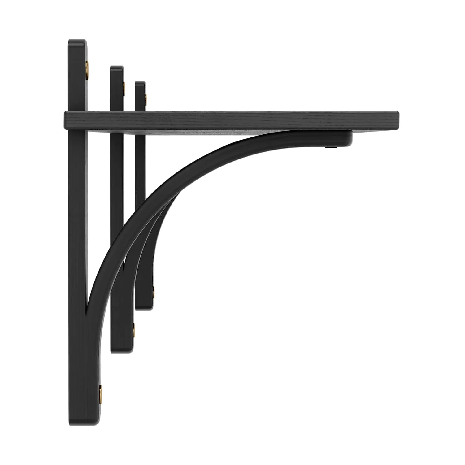 Levi ραφιέρα 1 ράφι, Μαύρη λουστραρισμένη φτελιά-μπρούντζος, 180 εκ. Swedese