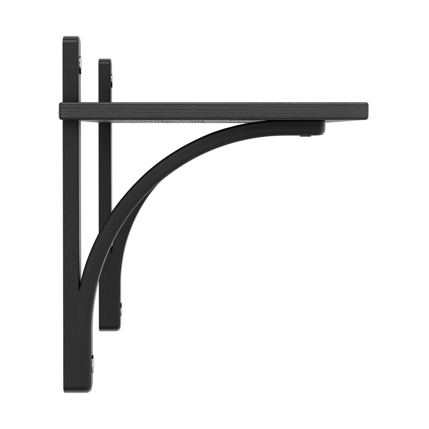 Levi ραφιέρα 1 ράφι, Μαύρη λουστραρισμένη φτελιά-αλουμίνιο, 90 εκ. Swedese