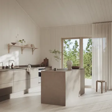 Levi ράφι - Λουστραρισμένος δρυς-ανοξείδωτο ατσάλι, 2 ράφια, 180 εκ.   - Swedese