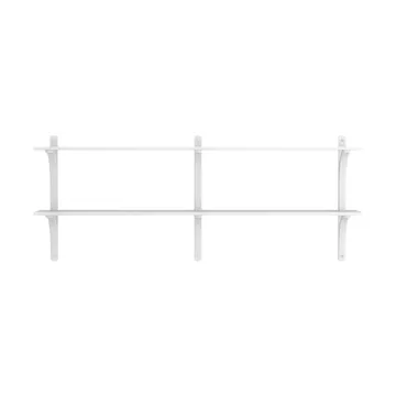 Levi ράφι - Λευκό βελανιδιά-ανοξείδωτο ατσάλι, 2 ράφια, 180 εκ.   - Swedese