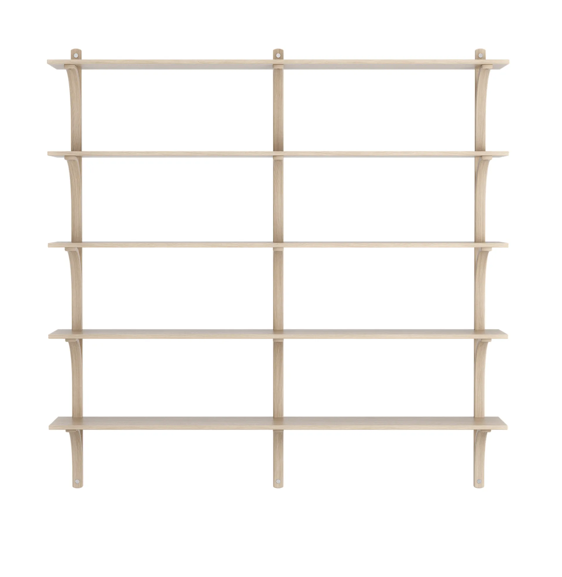 Levi ραφιέρα 3 ράφια, Λευκοπιγμέντο δρυς-αλουμίνιο,180 εκ. Swedese