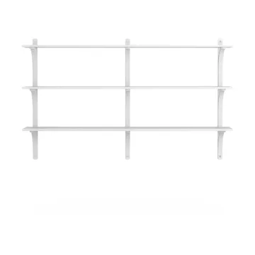 Levi ραφιέρα 3 ράφια - Λευκασμένη φτελιά-αλουμίνιο,180 εκ. - Swedese