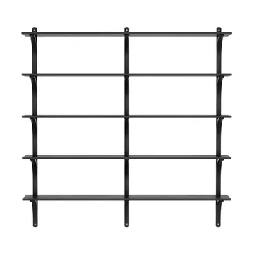 Levi ραφιέρα 5 ράφια - Μαύρη λουστραρισμένη φτελιά-μπρούντζος,180 εκ. - Swedese