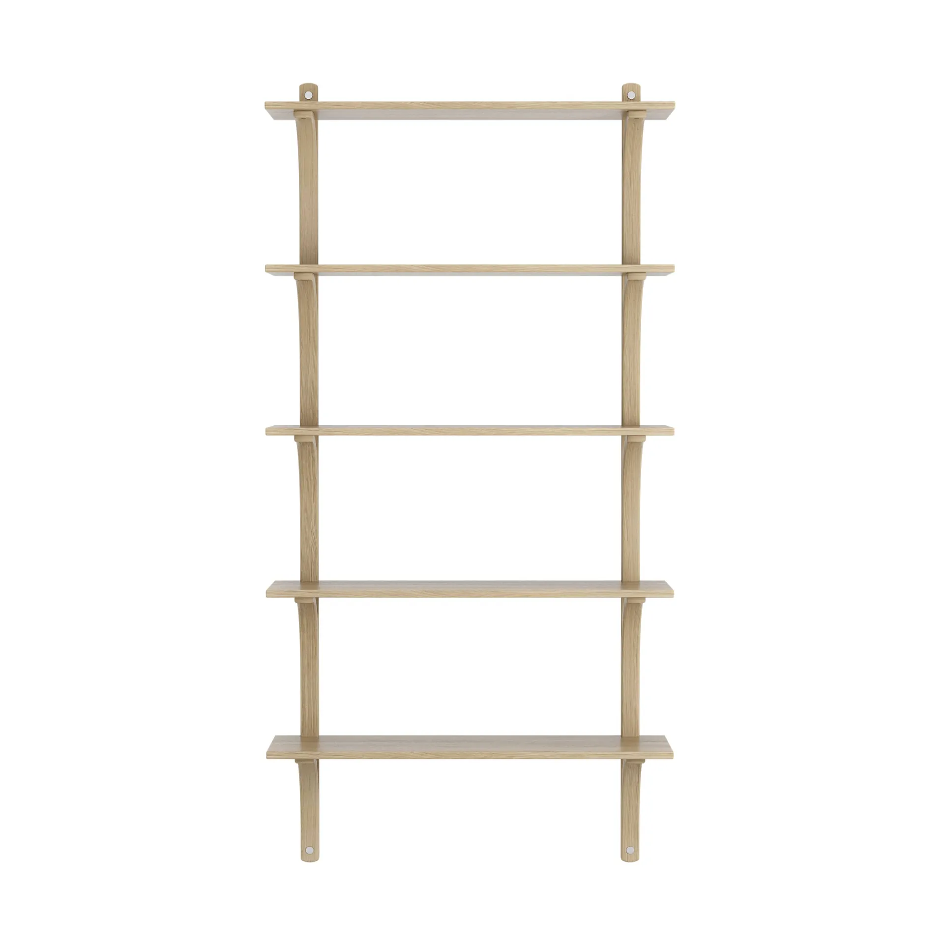 Levi ραφιέρα 5 ράφια, Φυσικό βερνίκι δρυς-αλουμίνιο,90 εκ. Swedese