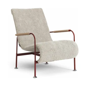 Πολυθρόνα Serpentine - Δέρμα προβάτου Moonlight-κόκκινο-Tärnsjö Nature - Swedese