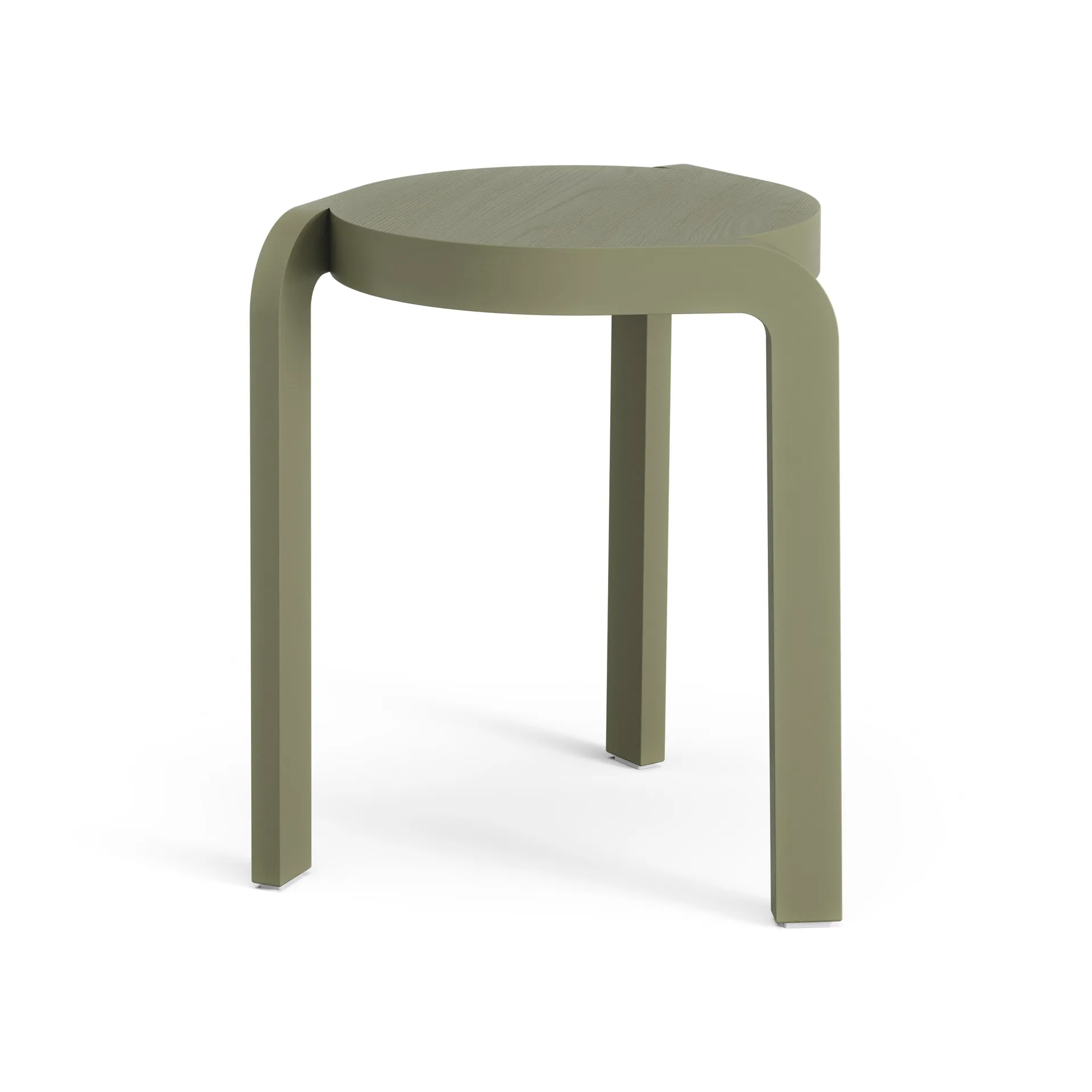 Spin στρογγυλό σκαμπό H44 cm, Ash-moss green, Ø32x44 cm Swedese
