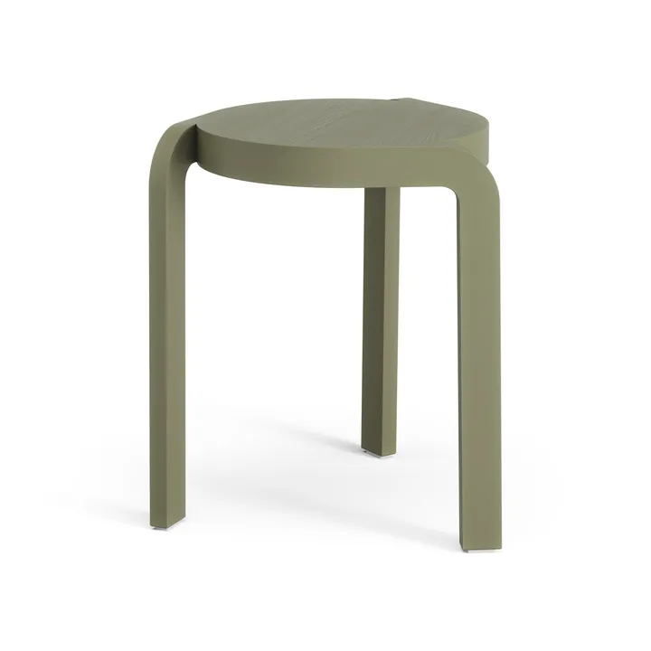 Spin στρογγυλό σκαμπό H44 cm - Ash-moss green, Ø32x44 cm - Swedese