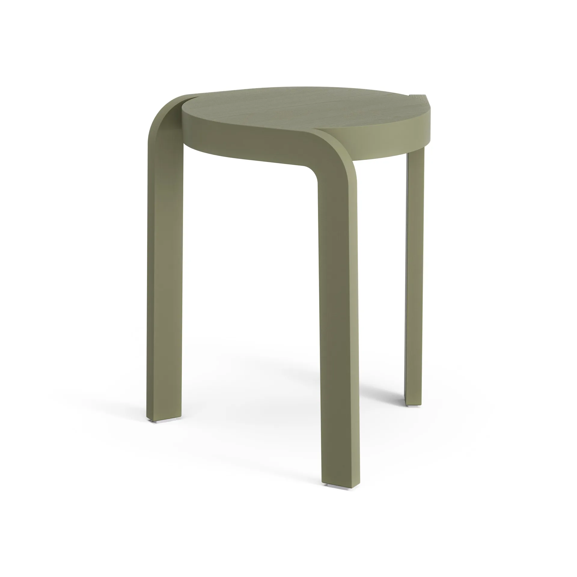 Spin στρογγυλό σκαμπό H44 cm, Ash-moss green, Ø32x44 cm Swedese