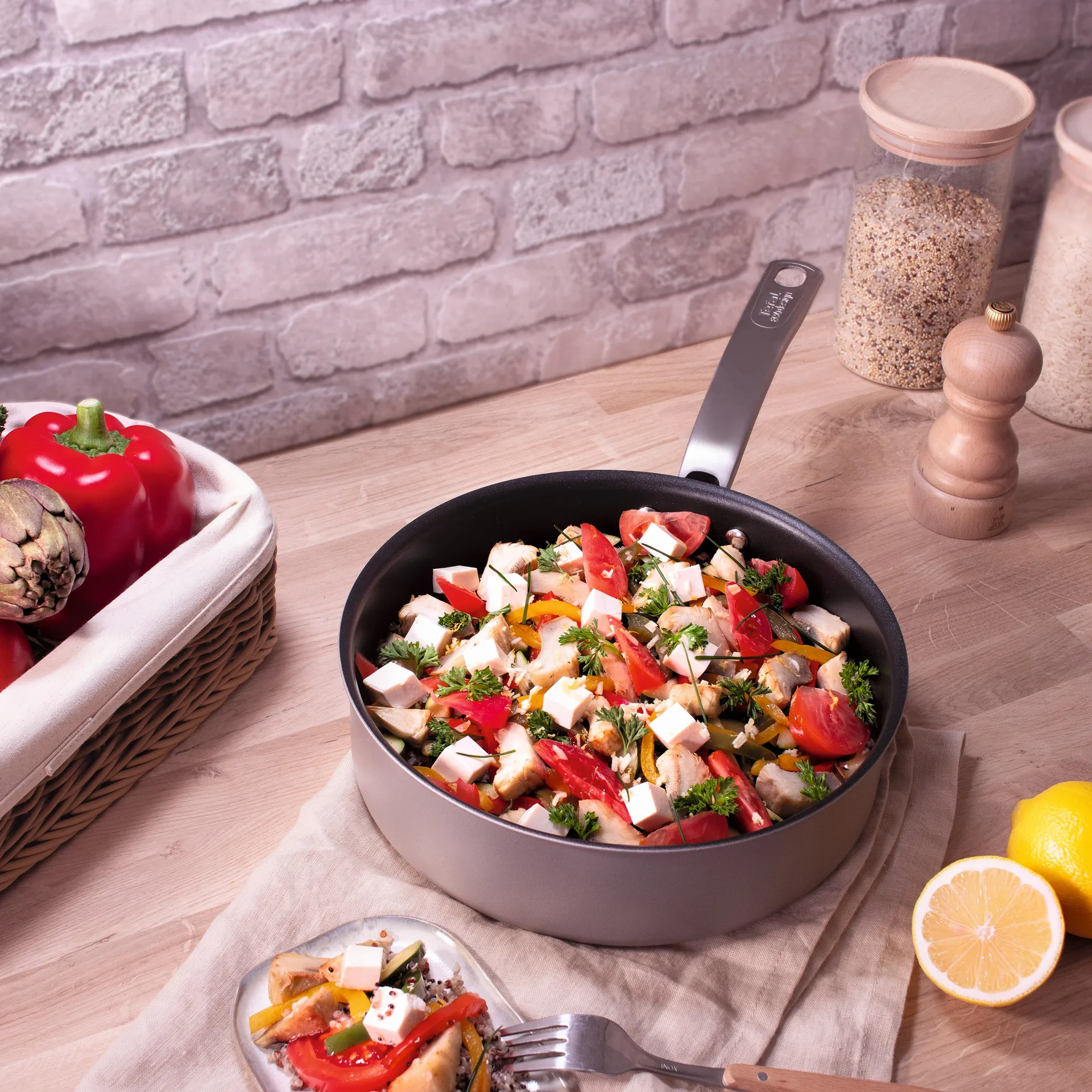 Impact τηγάνι σοταρίσματος με καπάκι, Ø 24 cm Tefal