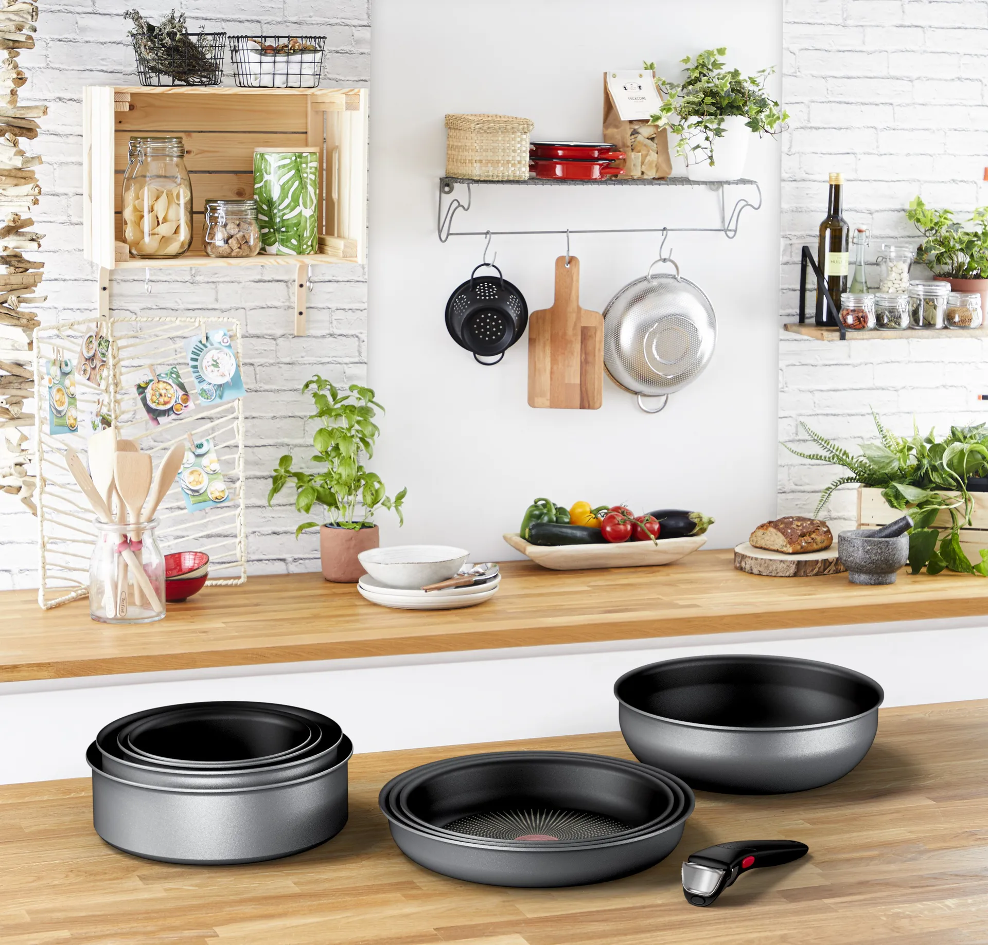 Ingenio Daily chef ON σετ τηγάνι, 8 τεμάχια Tefal