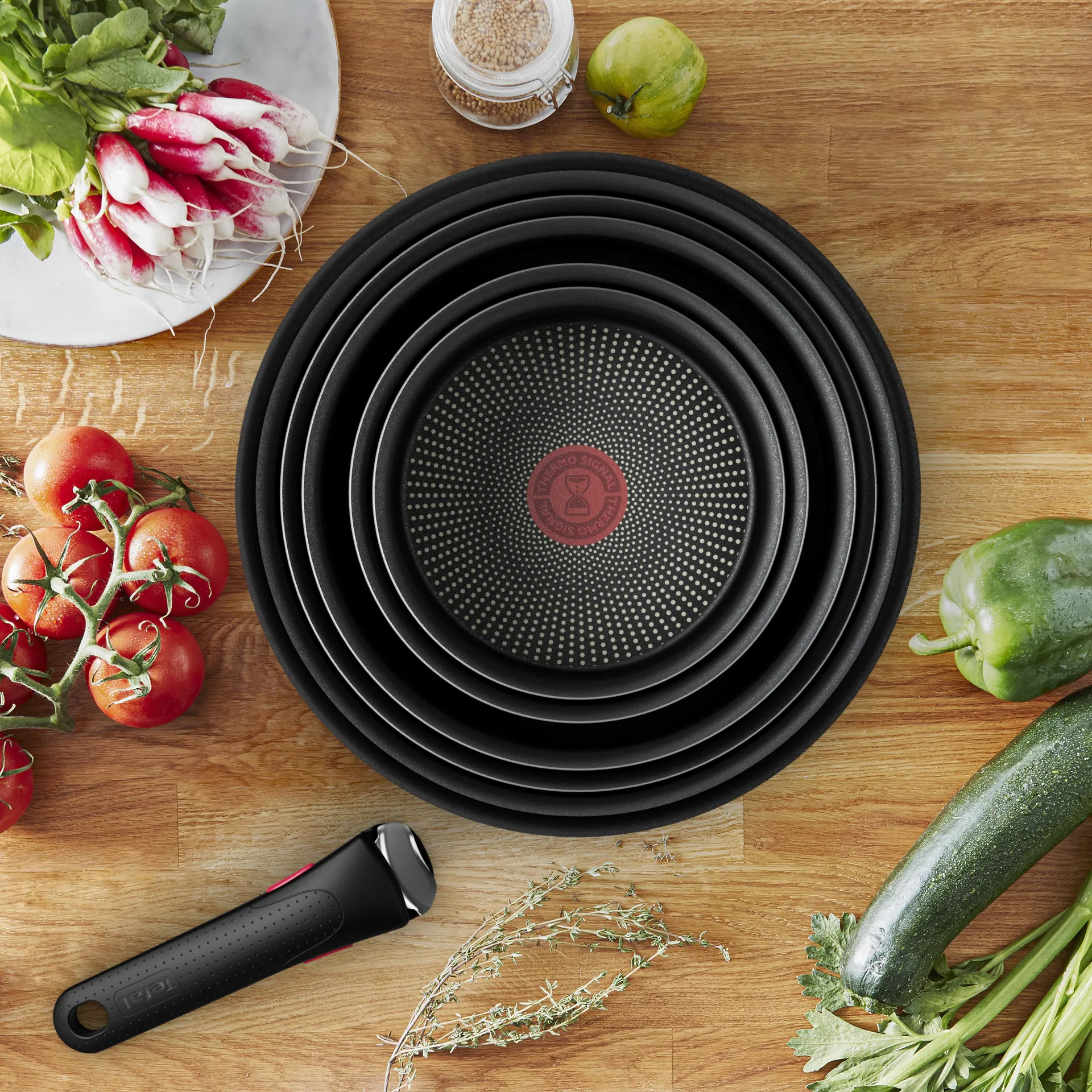 Ingenio Daily chef ON σετ τηγάνι, 8 τεμάχια Tefal