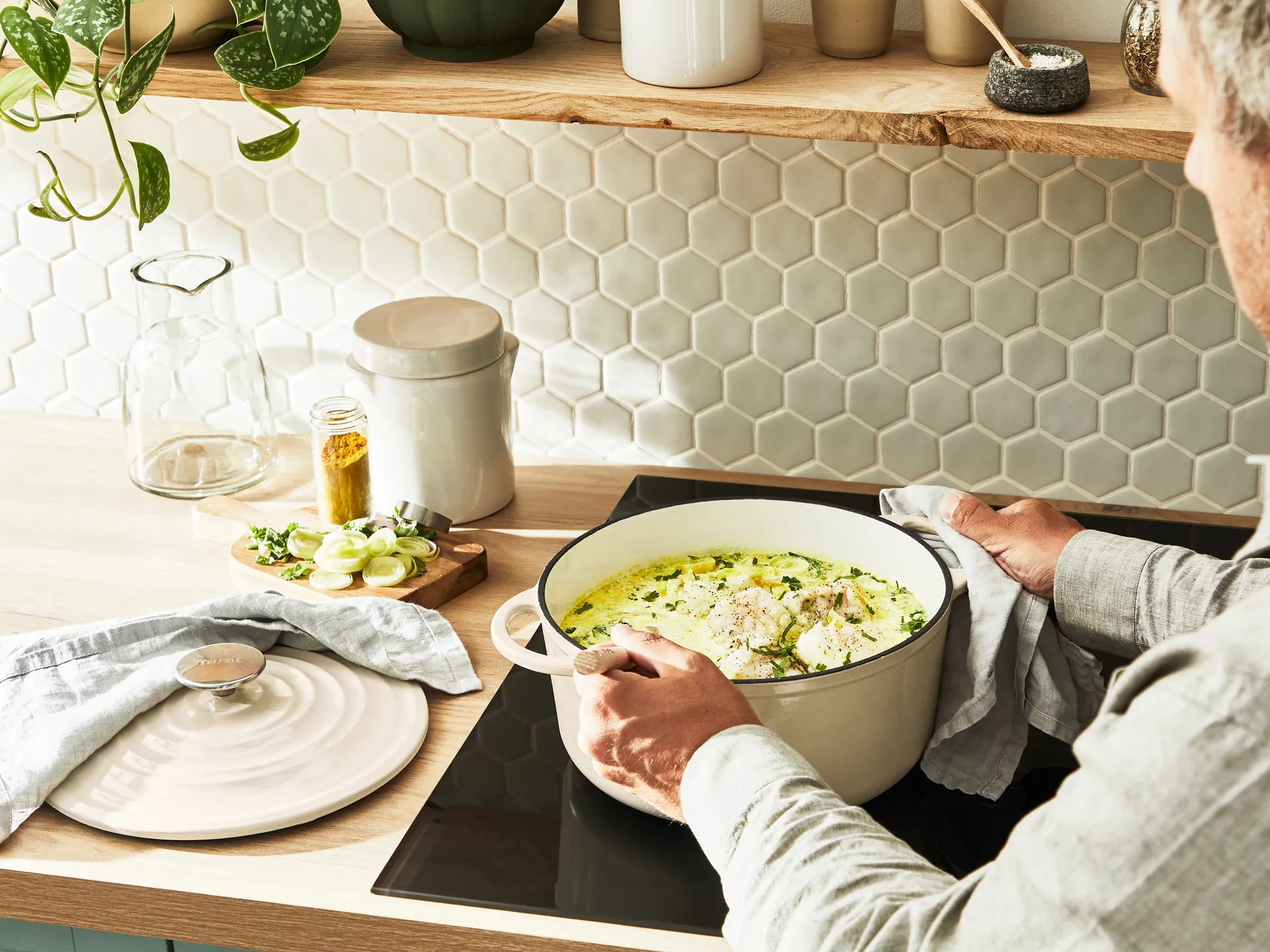 Τεφάλ LOV στρογγυλή κατσαρόλα 5 L, Μπεζ Tefal