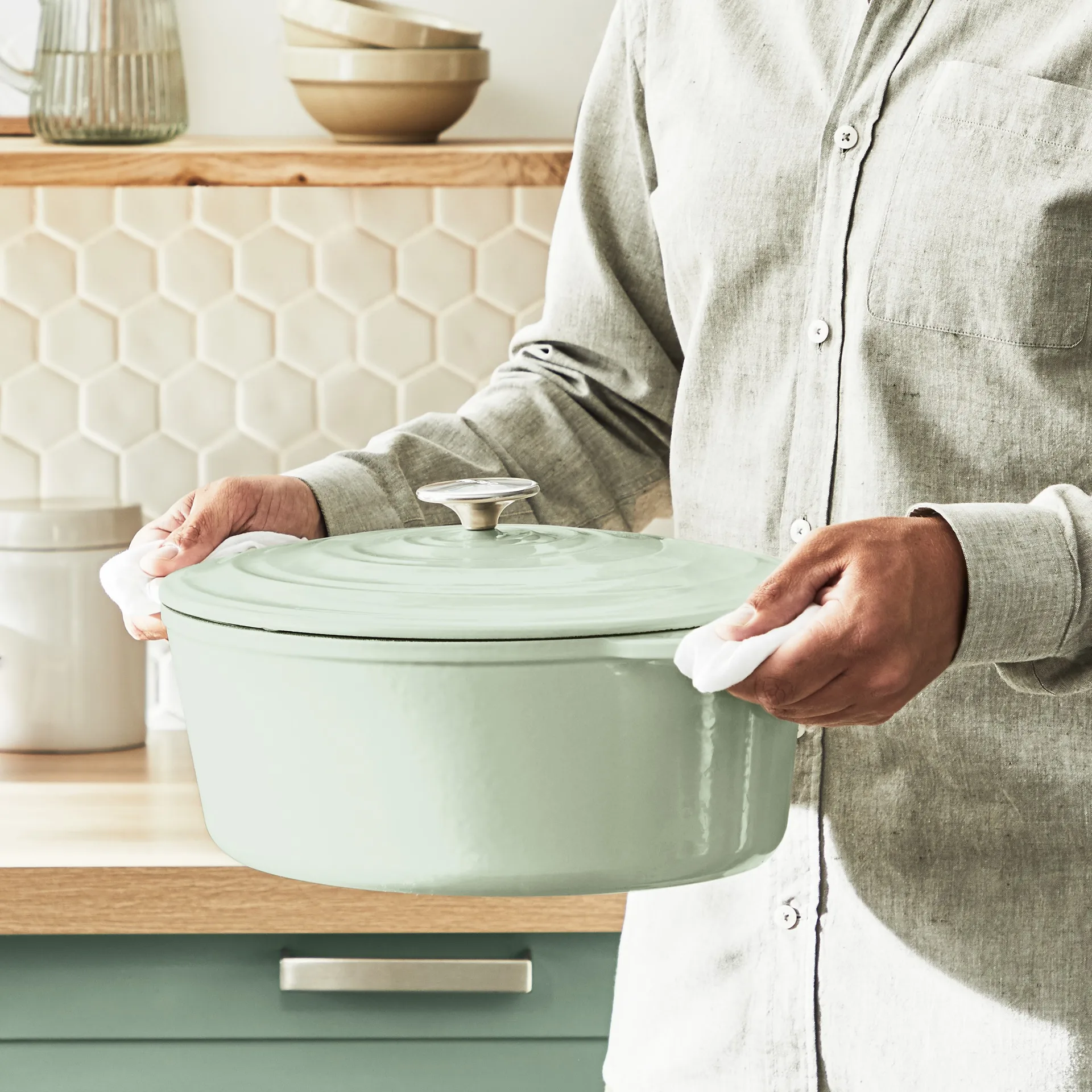 Τεφάλ LOV οβάλ κατσαρόλα 7,2 L, Πράσινο Tefal