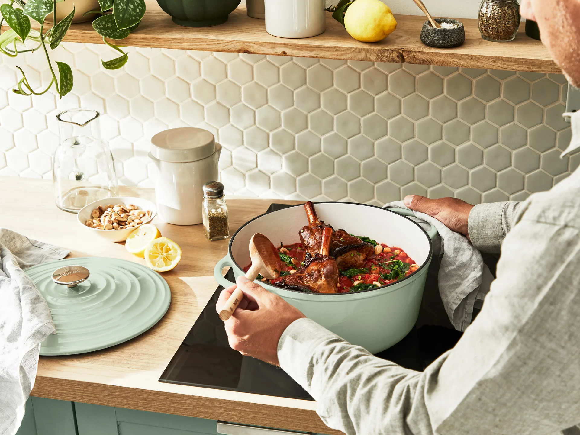 Τεφάλ LOV στρογγυλή κατσαρόλα 7,4 L, Πράσινο Tefal