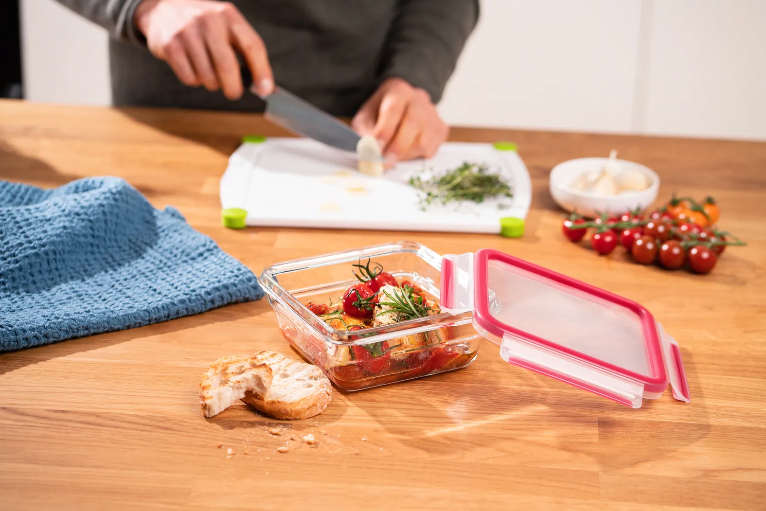 MasterSeal Glass κουτί μεσημεριανού γεύματος τετράγωνο, 0,8 L Tefal