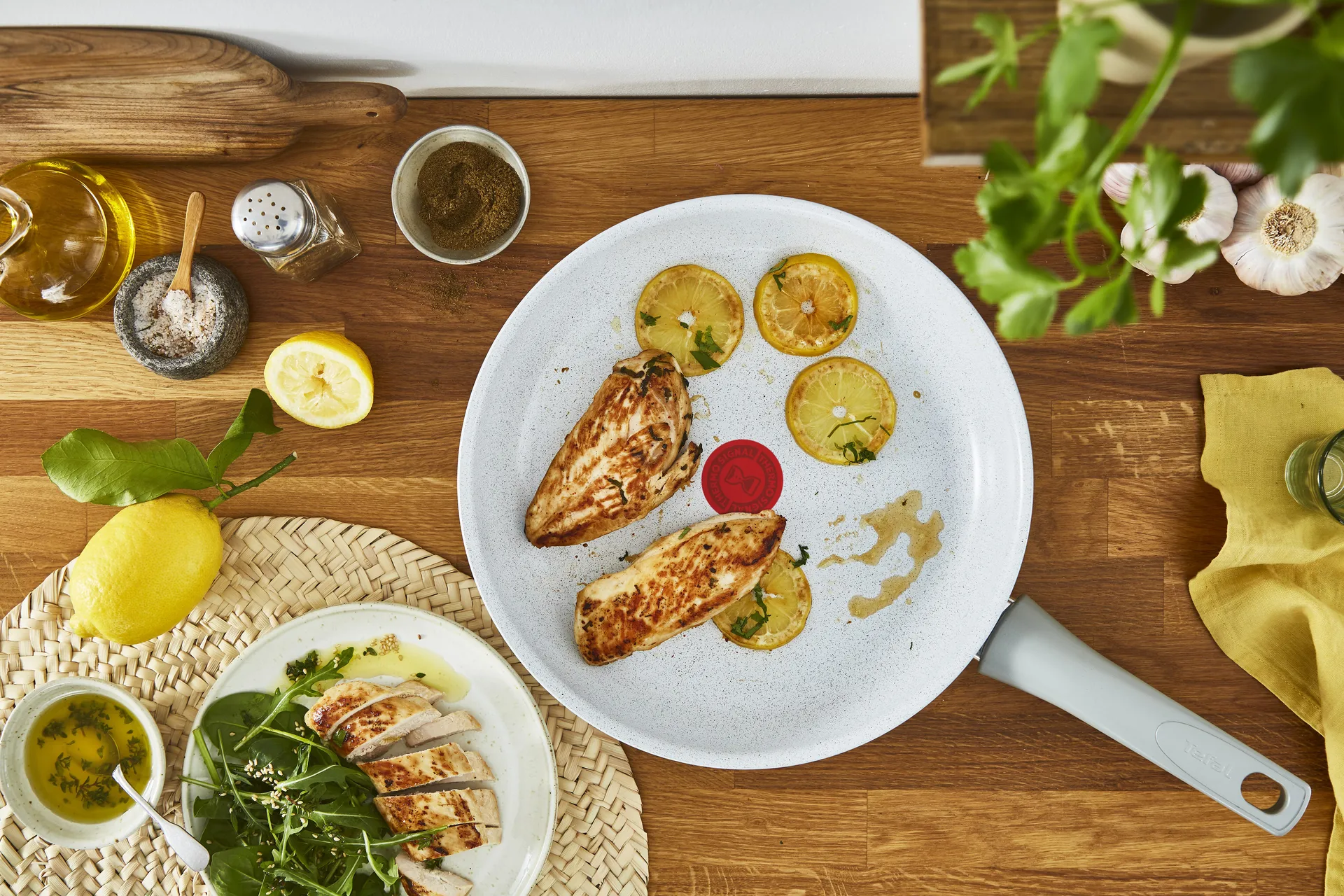 Natural chef σετ τηγάνια γκρι, 2 τεμάχια Tefal