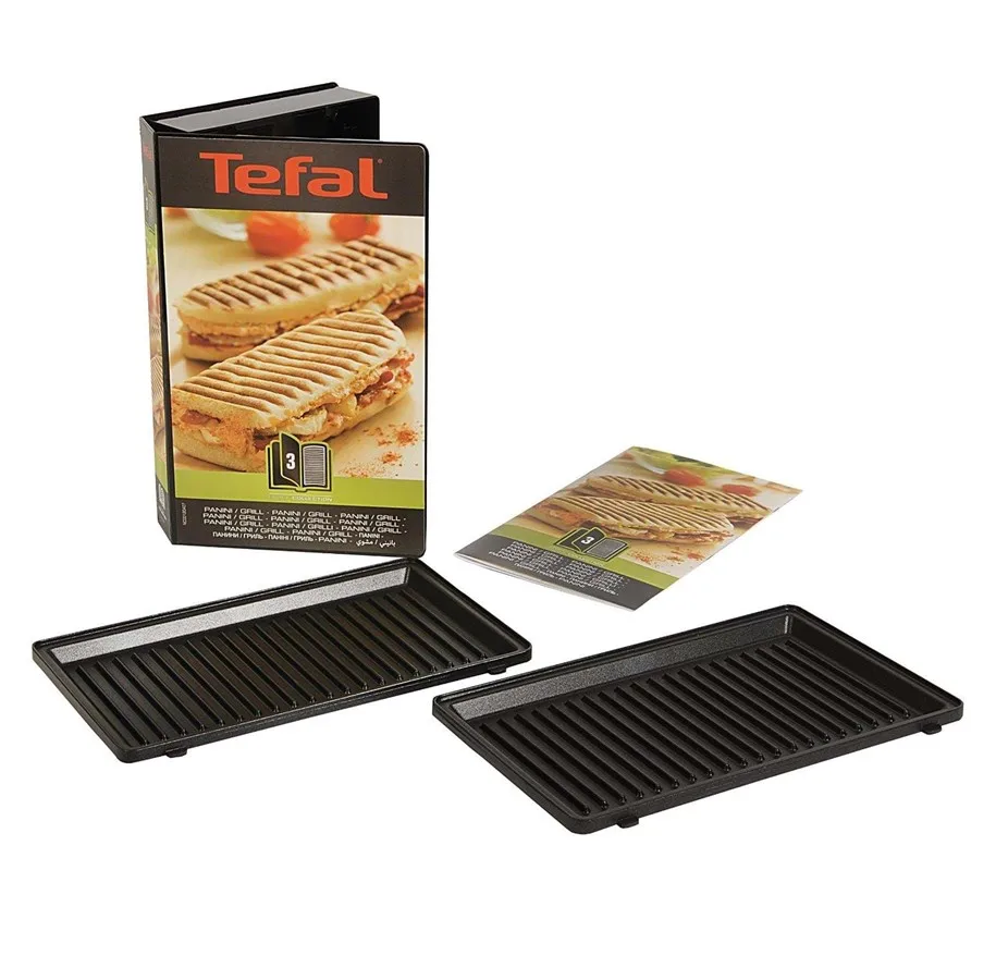 Πλάκα panini Snack Collection για τοστιέρα, Μάυρο Tefal