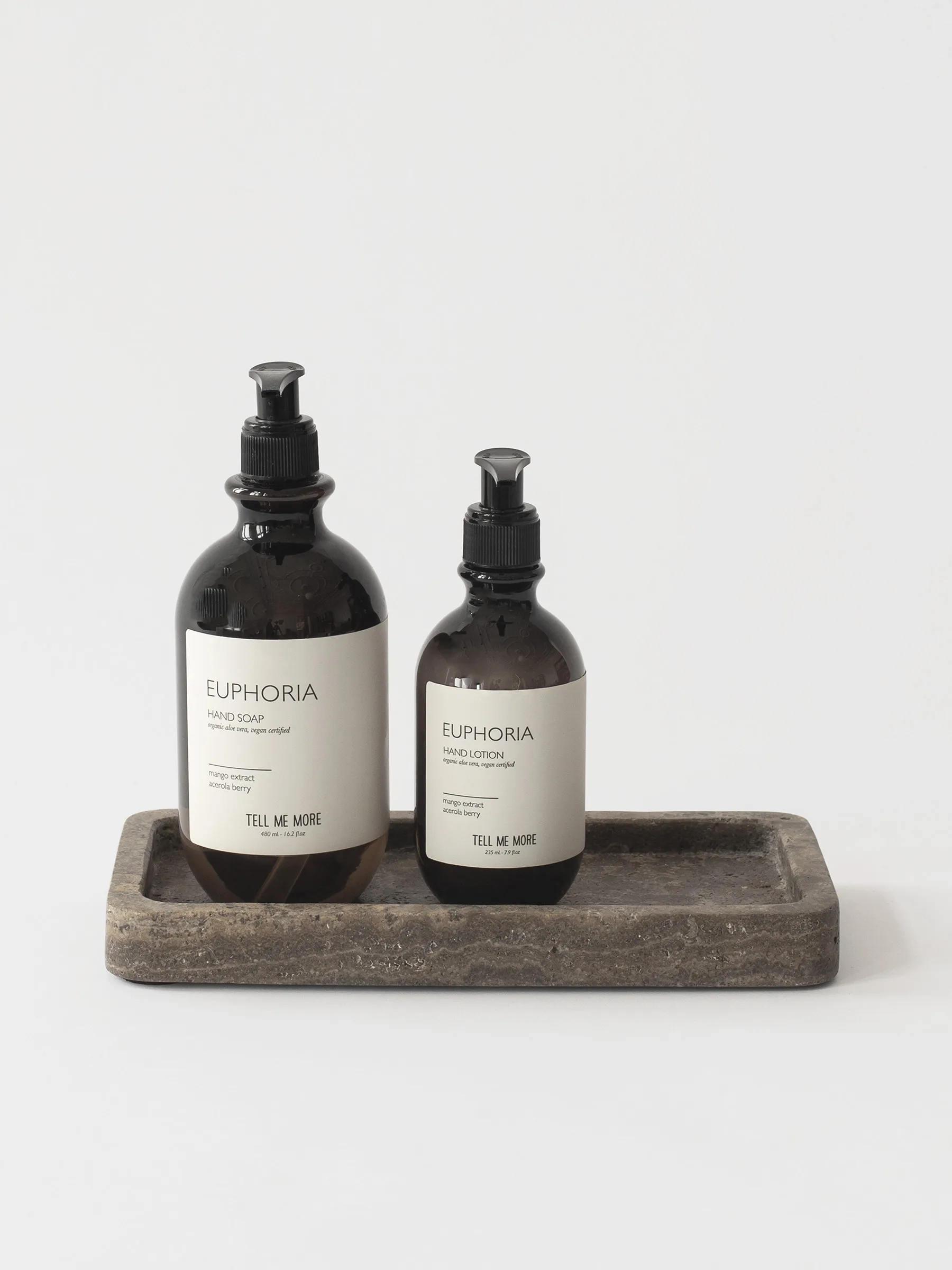 Διακοσμητικός δίσκος από τραβερτίνη 13x25 εκ., Καφέ Tell Me More