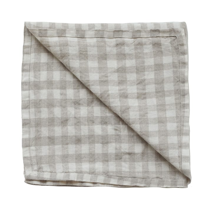 Καρό πετσέτα από λινό ύφασμα 45x45 cm - Natural - Tell Me More