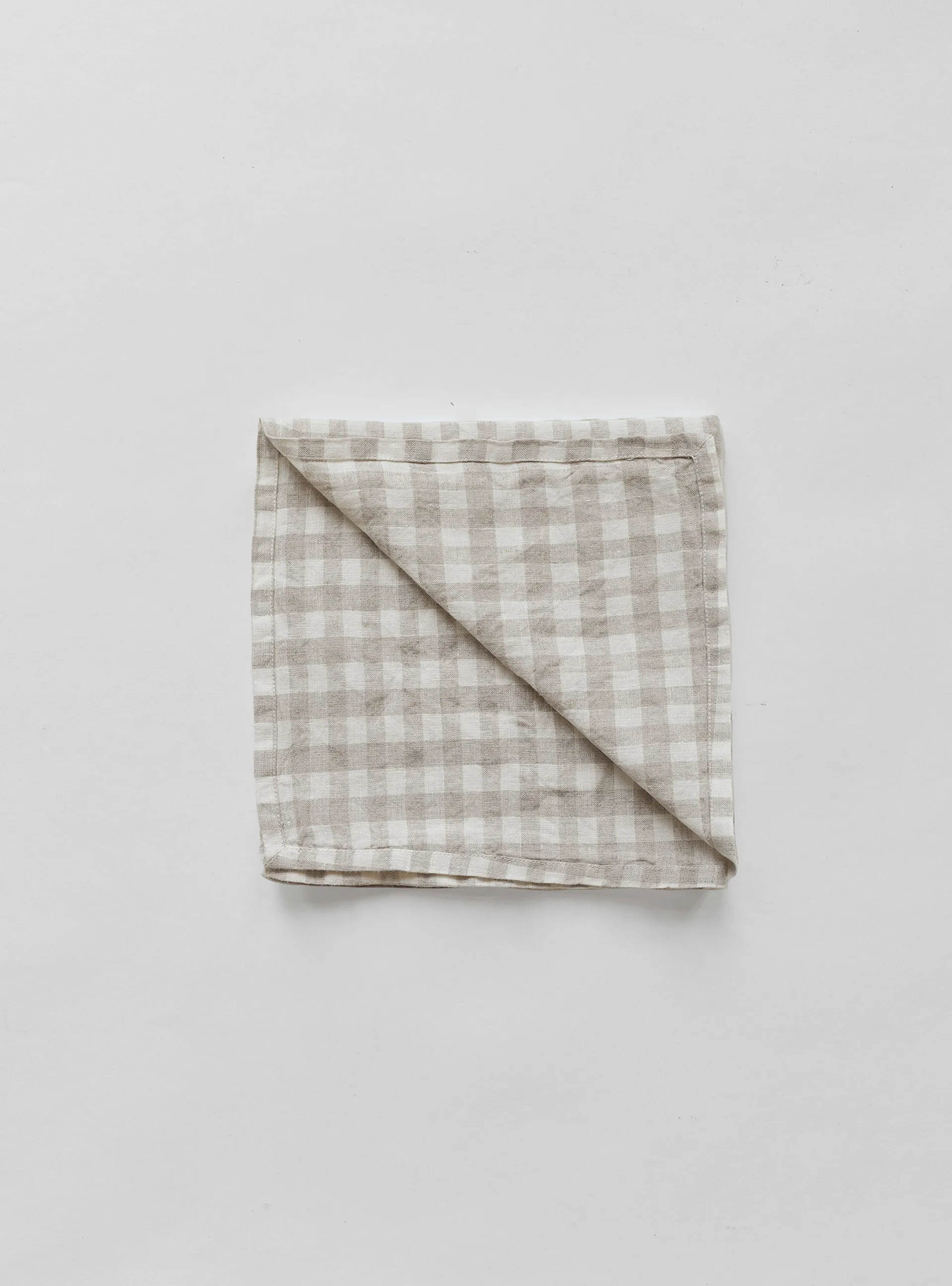 Καρό πετσέτα από λινό ύφασμα 45x45 cm, Natural Tell Me More