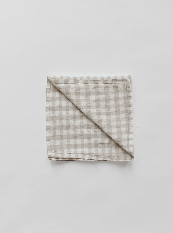 Καρό πετσέτα από λινό ύφασμα 45x45 cm, Natural Tell Me More