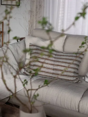 Θήκη μαξιλαριού Dino 40x60 cm - Block print brown - Tell Me More
