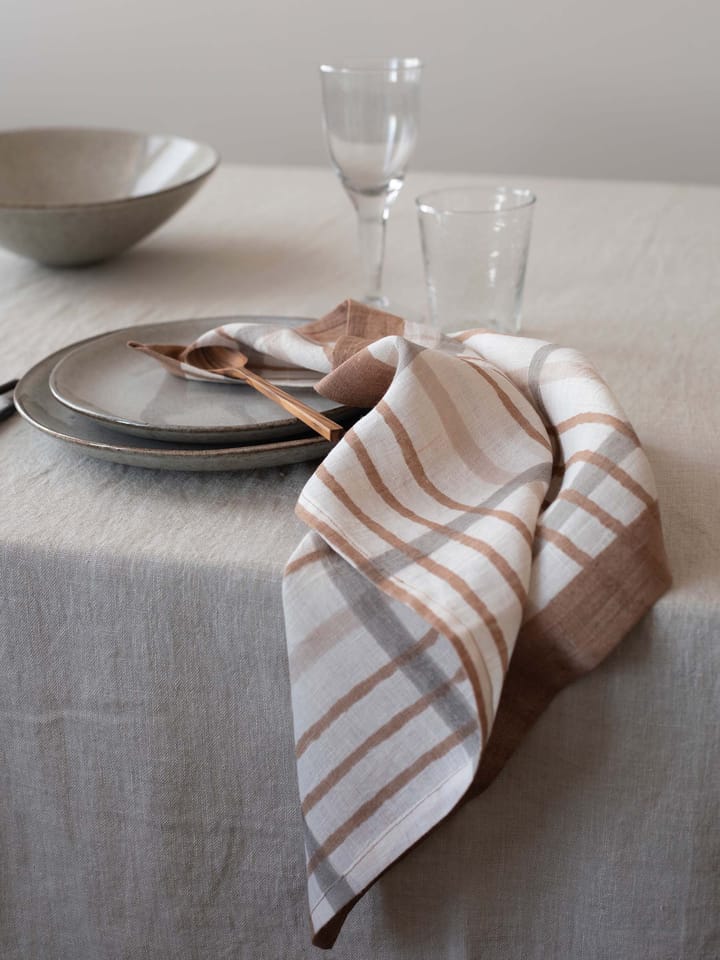 Πετσέτα τραπεζιού Ella 50x50 εκ., Hazelnut checkered Tell Me More