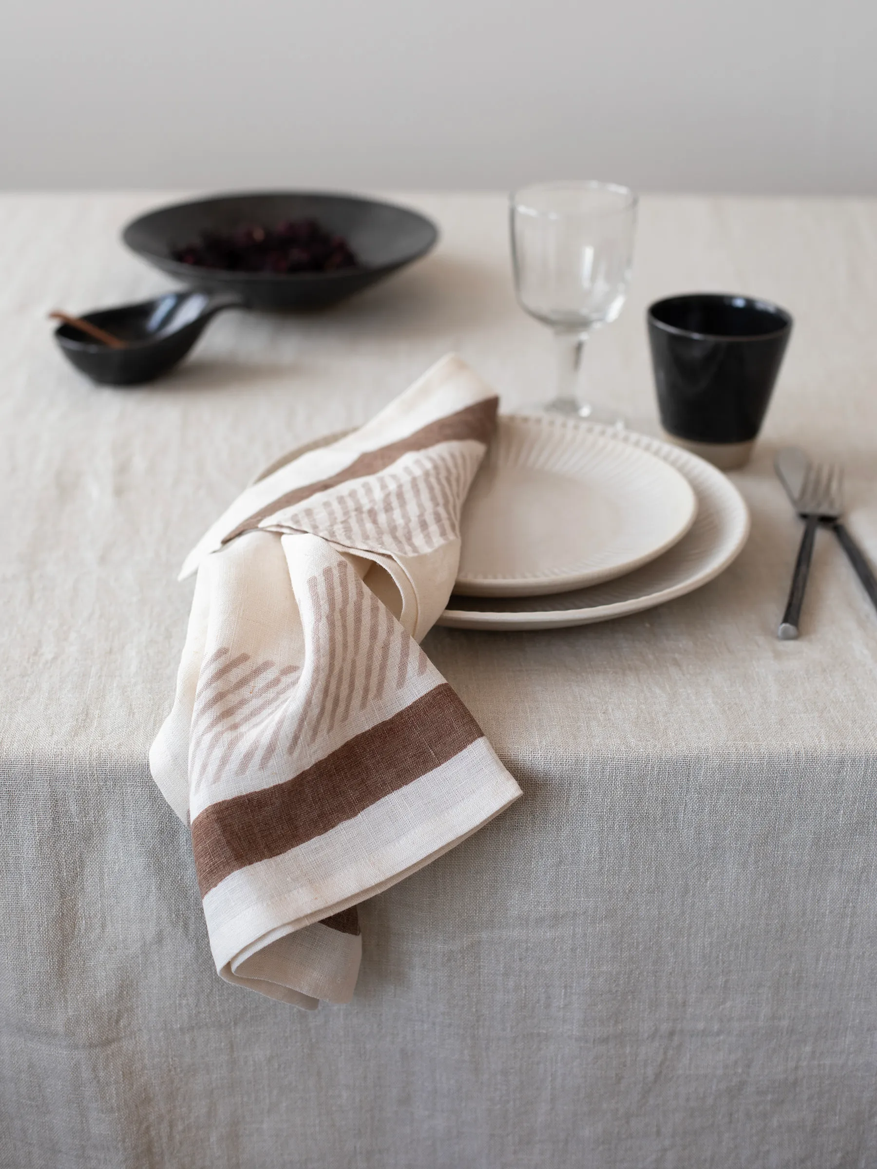 Πετσέτα τραπεζιού Ella 50x50 εκ., Καφέ Tell Me More