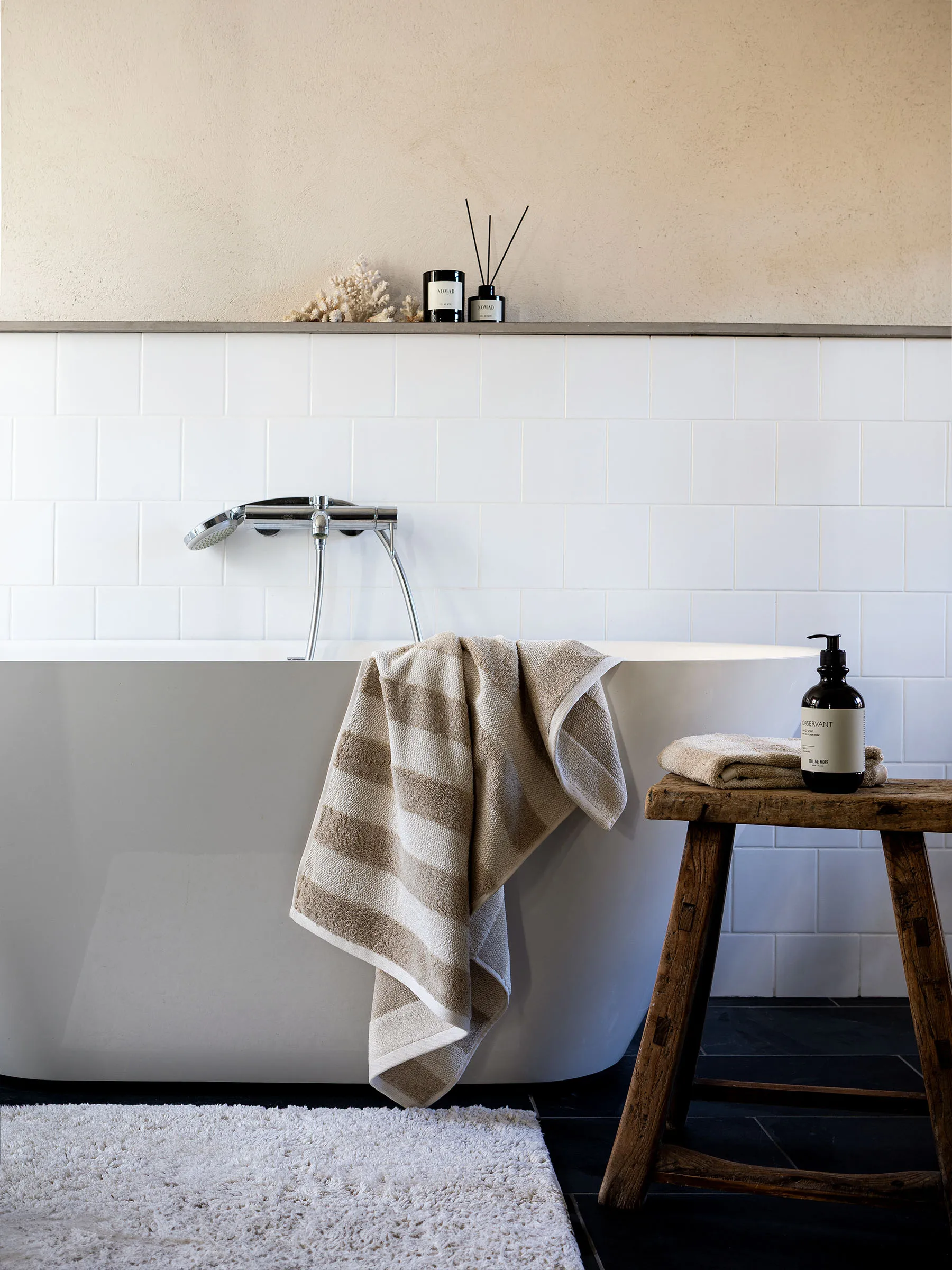 Elsa πατάκι μπάνιου 50x70 εκ., Offwhite Tell Me More