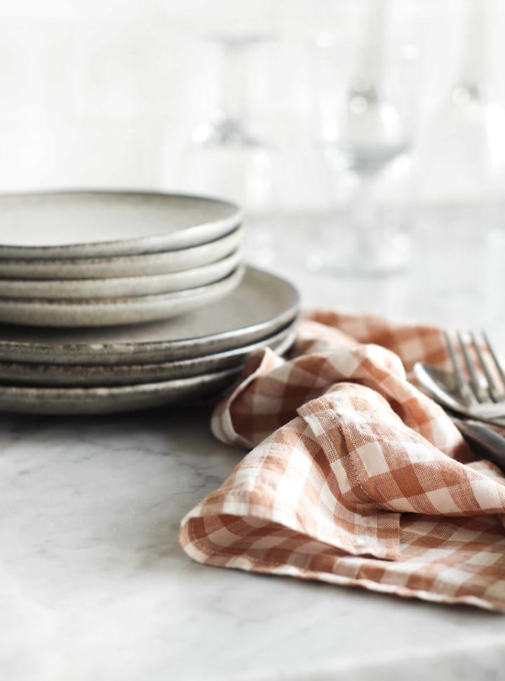 Καρό πετσέτα κουζίνας Gingham 70x50 cm, Biscuit Tell Me More